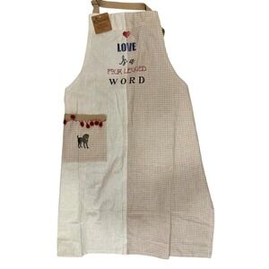 Kay Dee Designs Chef Apron "Love Is a Four Legged Word" Cotton Kitchen Apron NWT